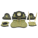 Настольный письменный набор из змеевика из 7-ми элементов Successful Leader варинант исполнения - 1 | Loft Concept в Тюмени