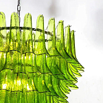 Люстра из семи ярусов зеленого стекла Independence варинант исполнения - 3 | Loft Concept в Тюмени