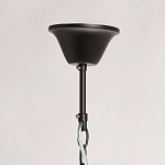 Люстра круглая из матового черного металла с подвесками из прозрачных стеклянных трубок Noir Tubes варинант исполнения - 11 | Loft Concept в Тюмени