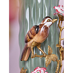 Ваза с птицами и цветами из фарфора с бронзовыми элементами Garden of Eden варинант исполнения - 6 | Loft Concept в Тюмени