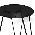 Стол журнальный c круглой столешницей из стекла серого цвета Gray and Gold Marble варинант исполнения - 5 | Loft Concept в Тюмени