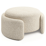 Круглая Оттоманка Alice ткань букле варинант исполнения - 1 | Loft Concept в Тюмени