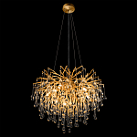 Люстра подвесная с прозрачными стеклянными подвесками в форме капель Диаметр 60 см Droplet Chandelier варинант исполнения - 5 | Loft Concept в Тюмени