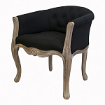 Кресло низкое в стиле прованс Louis French Armchair black flax варинант исполнения - 3 | Loft Concept в Тюмени