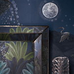 Обои ручная роспись Phuljhari Original colourway on Empire Blue dyed silk варинант исполнения - 2 | Loft Concept в Тюмени