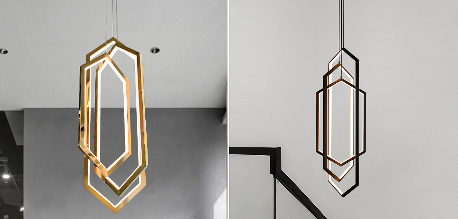Дизайнерский Подвесной Светильник ORBIS Hexagon Geometric Modern Chandelier Studio Endo Gold Дизайнерский Подвесной Светильник ORBIS Hexagon Geometric Modern Chandelier Studio Endo Gold - Loft-Concept в Тюмени
