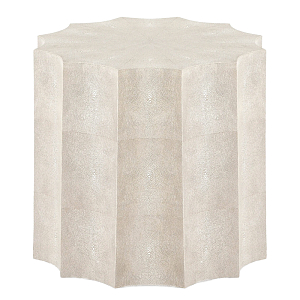 Приставной стол бежевый Stingray Skin Table кожа