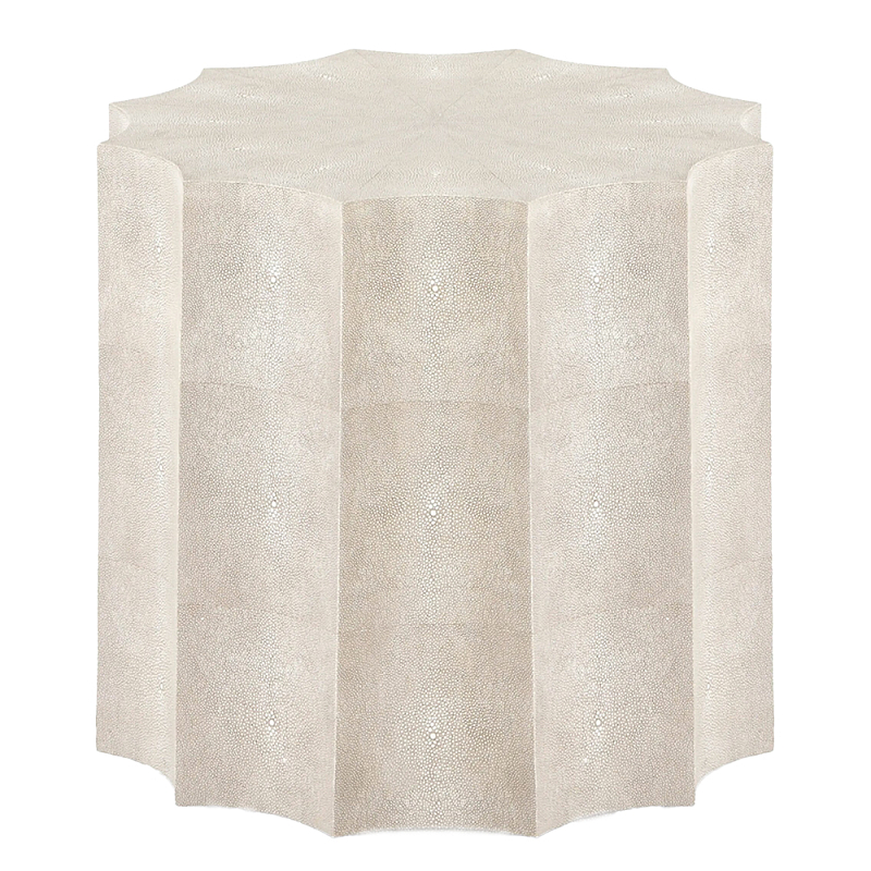 Приставной стол бежевый Stingray Skin Table кожа Бежевый Приставной стол бежевый Stingray Skin Table кожа Бежевый в Тюмени | Loft Concept