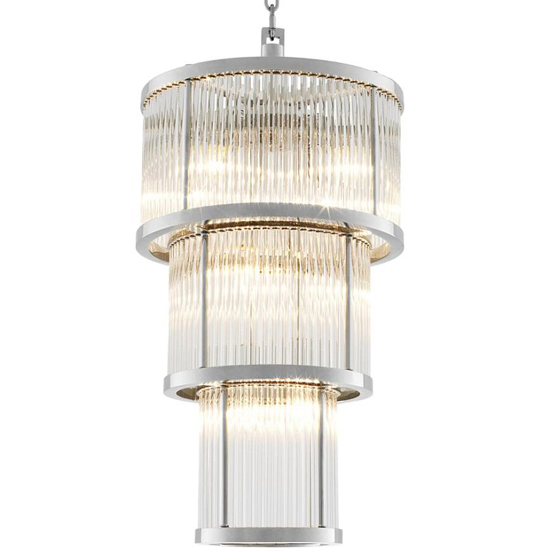 Люстра Chandelier Avery Nickel Никель Прозрачное Стекло в Тюмени | Loft Concept 