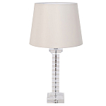 Настольная лампа с кремовым абажуром на фактурном стеклянном основании Source варинант исполнения - 1 | Loft Concept в Тюмени