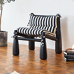 Кресло черно-белое со съемными подушками Celebrity варинант исполнения - 1 | Loft Concept в Тюмени