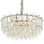 Круглая многоярусная люстра с хрустальным декором Cascade Waterfall Crystal Chandelier 12 варинант исполнения - 1 | Loft Concept в Тюмени