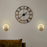 Бра в форме диска из бежевого алебастра Cryptocrystalline Stone варинант исполнения - 3 | Loft Concept в Тюмени