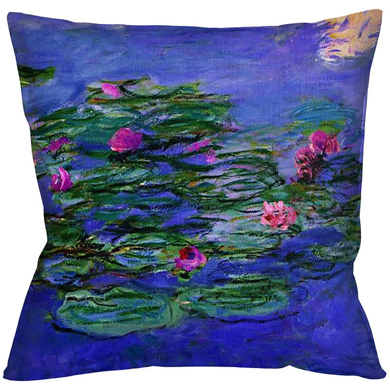 Подушка декоративная с цветочным принтом Impressionism in Art Мульти Бежевый Подушка декоративная с цветочным принтом Impressionism in Art Мульти Бежевый в Тюмени | Loft Concept