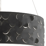 Люстра в форме цилиндра с чёрным фактурным абажуром Round Necklines варинант исполнения - 1 | Loft Concept в Тюмени