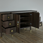 Большой Комод-буфет Elsa Dreams Walnut с ящиками варинант исполнения - 1 | Loft Concept в Тюмени