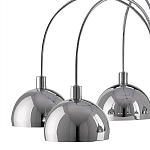 Люстра круглая серебряная с 6-ю плафонами в форме куполов Silver Domes варинант исполнения - 1 | Loft Concept в Тюмени