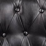 Кресло кожаное с мягкими подлокотниками на 4-х деревянных ножках Logan Leather Armchair black варинант исполнения - 5 | Loft Concept в Тюмени