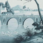 Обои ручная роспись Views of Italy Mare Verde варинант исполнения - 2 | Loft Concept в Тюмени