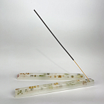 Подставка под благовония из эпоксидной смолы с цветами прямоугольная белая Epoxy Flowers Incense Stand White варинант исполнения - 3 | Loft Concept в Тюмени