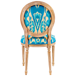 Стул из натурального бука с бирюзово-желтым узором Ikat Pattern бирюзовый варинант исполнения - 2 | Loft Concept в Тюмени