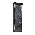 Настенный фонарь уличный прямоугольный черного цвета со стеклом с пузырьками Eurofase варинант исполнения - 2 | Loft Concept в Тюмени