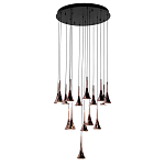 Люстра светодиодная с акриловыми конусообразными плафономи розовое золото Astra 60   варинант исполнения - 2 | Loft Concept в Тюмени