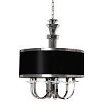 Люстра подвесная круглая с черным абажуром и чашей крепления в форме многогранника Natural Concepts варинант исполнения - 1 | Loft Concept в Тюмени