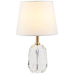 Настольная лампа с абажуром и основанием из хрусталя Manlio Crystal Lampshade Table Lamp варинант исполнения - 1 | Loft Concept в Тюмени
