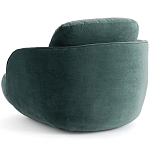 Полукруглое мягкое кресло Halle Green Armchair варинант исполнения - 5 | Loft Concept в Тюмени