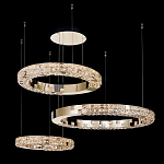 Люстра из 3-х колец с мозаичным хрустальным оформлением Sparks of Crystal варинант исполнения - 1 | Loft Concept в Тюмени