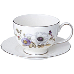 Чайный сервиз из фарфора с рисунком цветов на 6 персон 14 предметов Garden Whisper Porcelain Set  варинант исполнения - 2 | Loft Concept в Тюмени