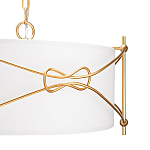 Люстра в форме цилиндра с белым тканевым абажуром Simple Knot варинант исполнения - 2 | Loft Concept в Тюмени