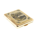 Портсигар на 20 сигарет с гравировкой природы в подарочной коробке Metal Cigarettes Cases варинант исполнения - 3 | Loft Concept в Тюмени