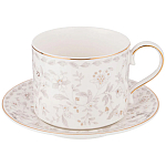 Чайный сервиз из фарфора с цветочным принтом на 6 персон 14 предметов Floral Charm варинант исполнения - 1 | Loft Concept в Тюмени