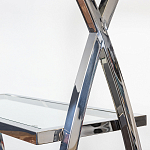 Металлический стеллаж со стеклянными полками Molecule варинант исполнения - 5 | Loft Concept в Тюмени