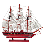 Декоративная модель деревянного красного парусника в подарочной упаковке With The low варинант исполнения - 1 | Loft Concept в Тюмени