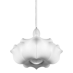 Подвесной светильник с белым фигурным абажуром и мягкими волнистыми краями Cloud Motion  варинант исполнения - 1 | Loft Concept в Тюмени