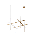 Люстра с 6-ю цилиндрическими плафонами на тонких тросах Trumpet tube варинант исполнения - 4 | Loft Concept в Тюмени