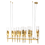 Люстра подвесная прямоугольная с 10-ю цилиндрическими плафонами LIAISON варинант исполнения - 2 | Loft Concept в Тюмени