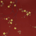 Обои ручная роспись Cherry Tree Special Colourway on Scarlet Lady dyed silk варинант исполнения - 1 | Loft Concept в Тюмени