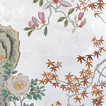 Обои ручная роспись Summer Night Blossom Original colourway on Ocean Silver gilded paper варинант исполнения - 2 | Loft Concept в Тюмени