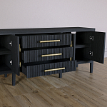 Большая VT-тумба Primo шпон Черный дуб варинант исполнения - 5 | Loft Concept в Тюмени