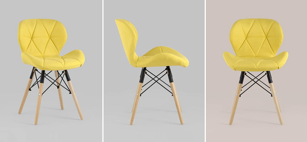 Стул Jeroen Chair Рогожка Желтый Цвет Стул Jeroen Chair Рогожка Желтый Цвет - Loft-Concept в Тюмени