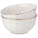 Обеденный сервиз белого цвета из фарфора на 6 персон 23 предмета Floral Charm варинант исполнения - 7 | Loft Concept в Тюмени