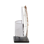 Настольная лампа из перламутра и дерева на подставке Indonesian Shell варинант исполнения - 5 | Loft Concept в Тюмени