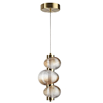 Подвесной светильник с 3-мя рифлеными стеклянными шарами Marcelh Light варинант исполнения - 2 | Loft Concept в Тюмени