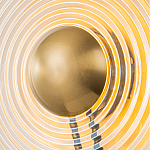 Бра с янтарным стеклянным диском и золотистыми акцентами Savio Glass Disc варинант исполнения - 7 | Loft Concept в Тюмени