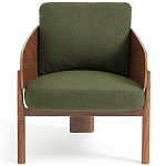 Кресло с каркасом из массива ореха Gallin Chair Green варинант исполнения - 2 | Loft Concept в Тюмени