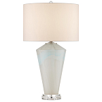 Настольная лампа стеклянная с тканевым абажуром Edges варинант исполнения - 3 | Loft Concept в Тюмени